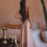 Powder Pink Padma Dress • Bohemian Handloomed Dress • Greek Goddess Summer Dress - AYA Sacred Wear