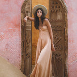 Powder Pink Padma Dress • Bohemian Handloomed Dress • Greek Goddess Summer Dress - AYA Sacred Wear