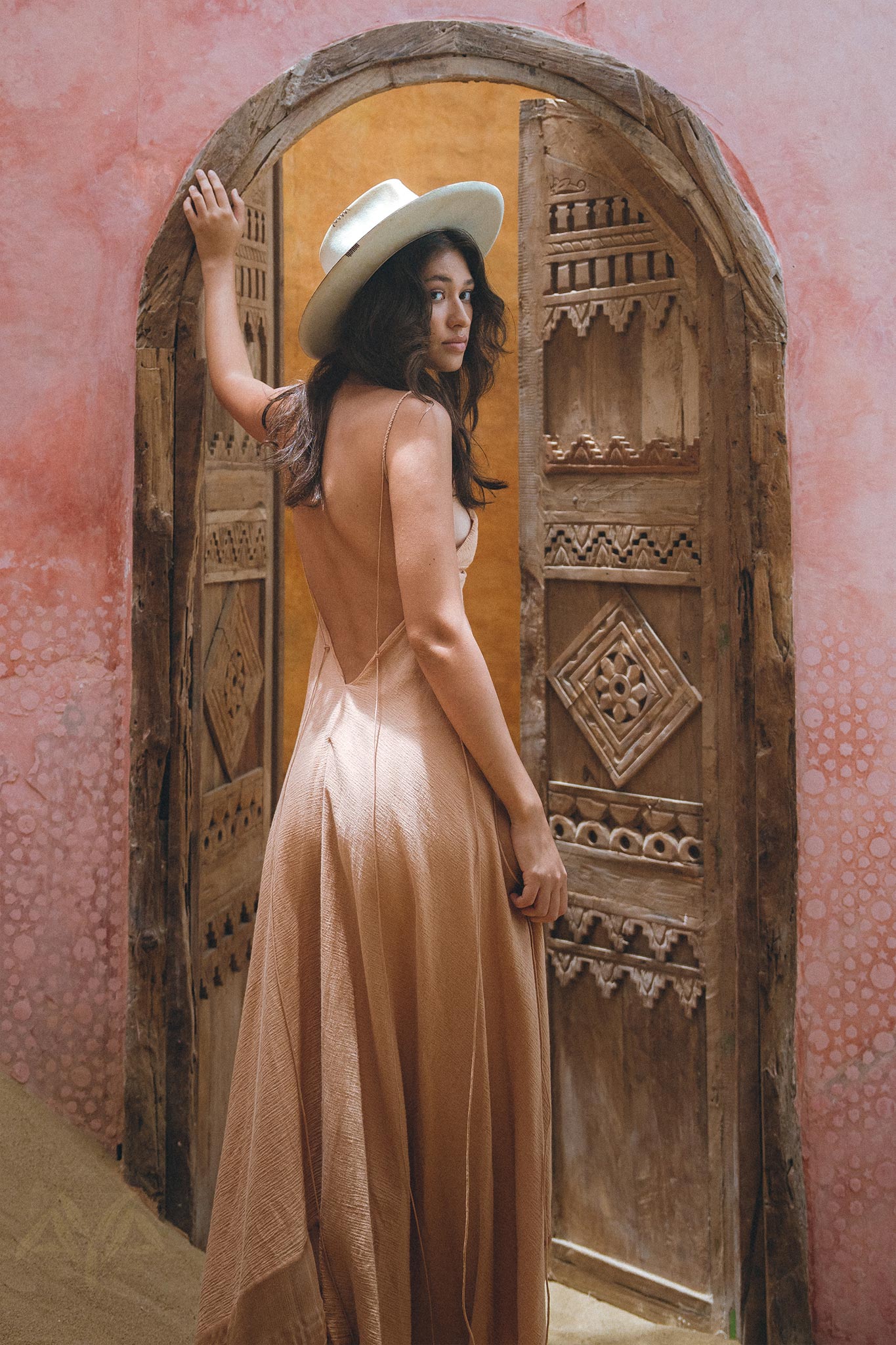 Powder Pink Padma Dress • Bohemian Handloomed Dress • Greek Goddess Summer Dress - AYA Sacred Wear