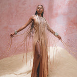 Powder Pink Summer Cover Up • Resort Beach Gown • Bikini Cover up Women - AYA Sacred Wear