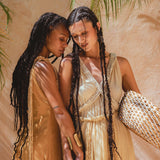 Powder Yellow Athena Cape • Bohemian Ombré Macrame Cape Dress • multiway Cover Up - AYA Sacred Wear