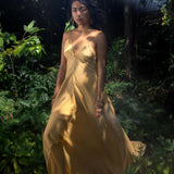 Powder Yellow Padma Dress • Boho Backless Dress • Sleeveless Elegant Dress - AYA Sacred Wear