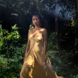 Powder Yellow Padma Dress • Boho Backless Dress • Sleeveless Elegant Dress - AYA Sacred Wear