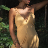 Powder Yellow Padma Dress • Boho Backless Dress • Sleeveless Elegant Dress - AYA Sacred Wear