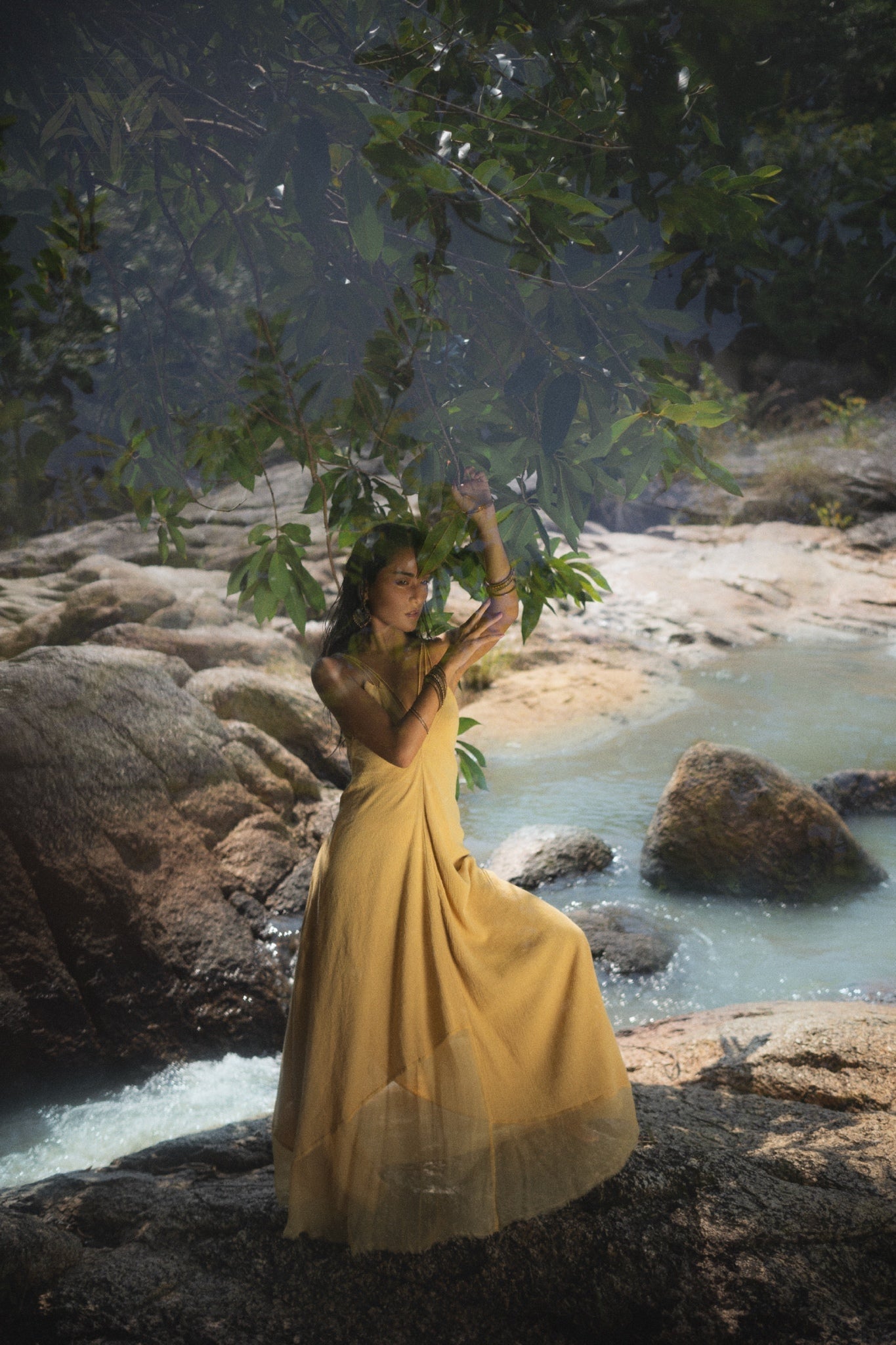 Powder Yellow Padma Dress • Boho Backless Dress • Sleeveless Elegant Dress - AYA Sacred Wear