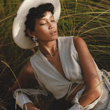 Get the organic boho look you want with Aya Sacred Wear's Powder Blue Top and Trousers for women.