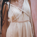 Shop Aya Sacred Wear for Powder Pink Macrame Robes for Women
