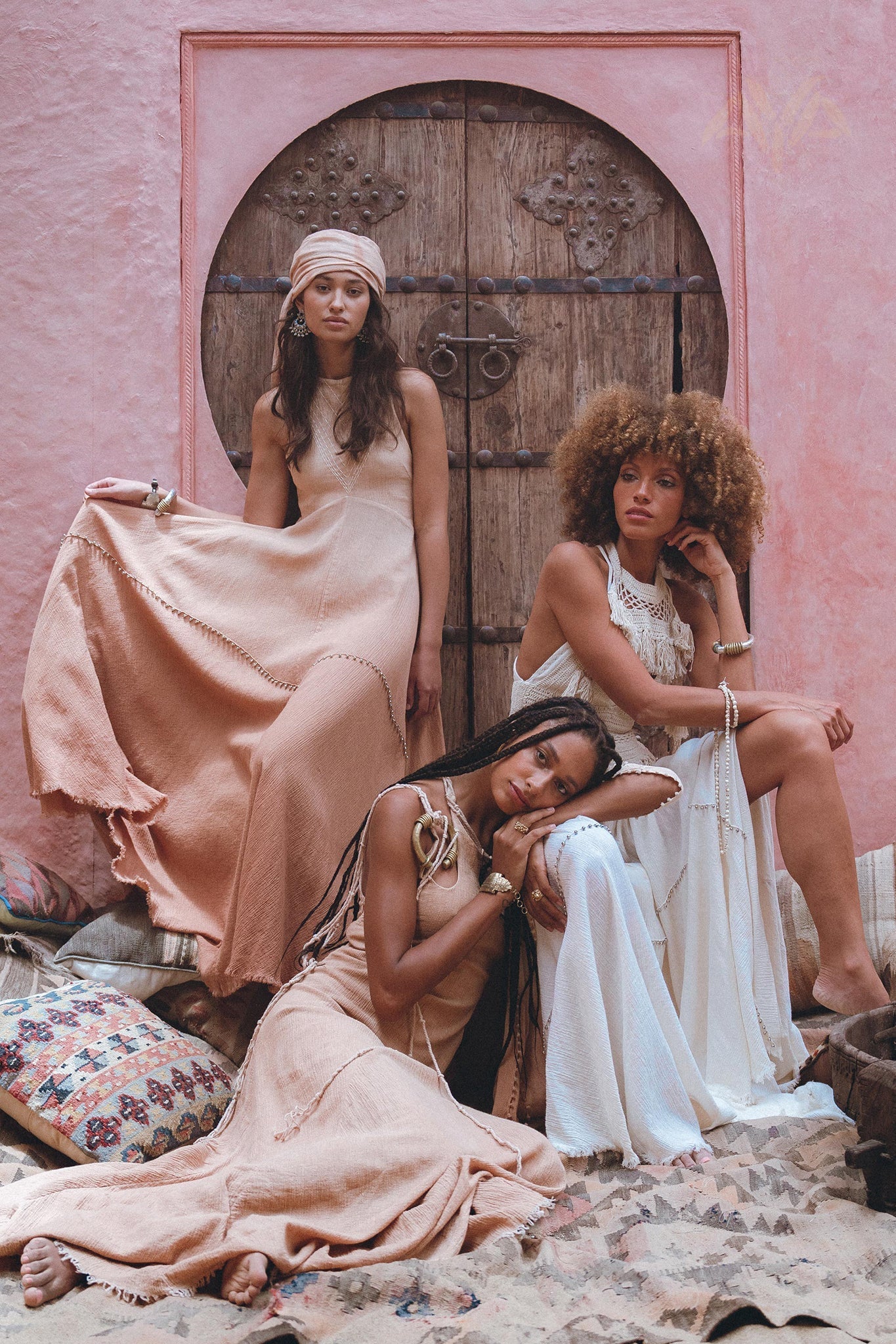 Look your best in the eye-catching Ombré Pink Minimalist Dress from aya sacred wear.