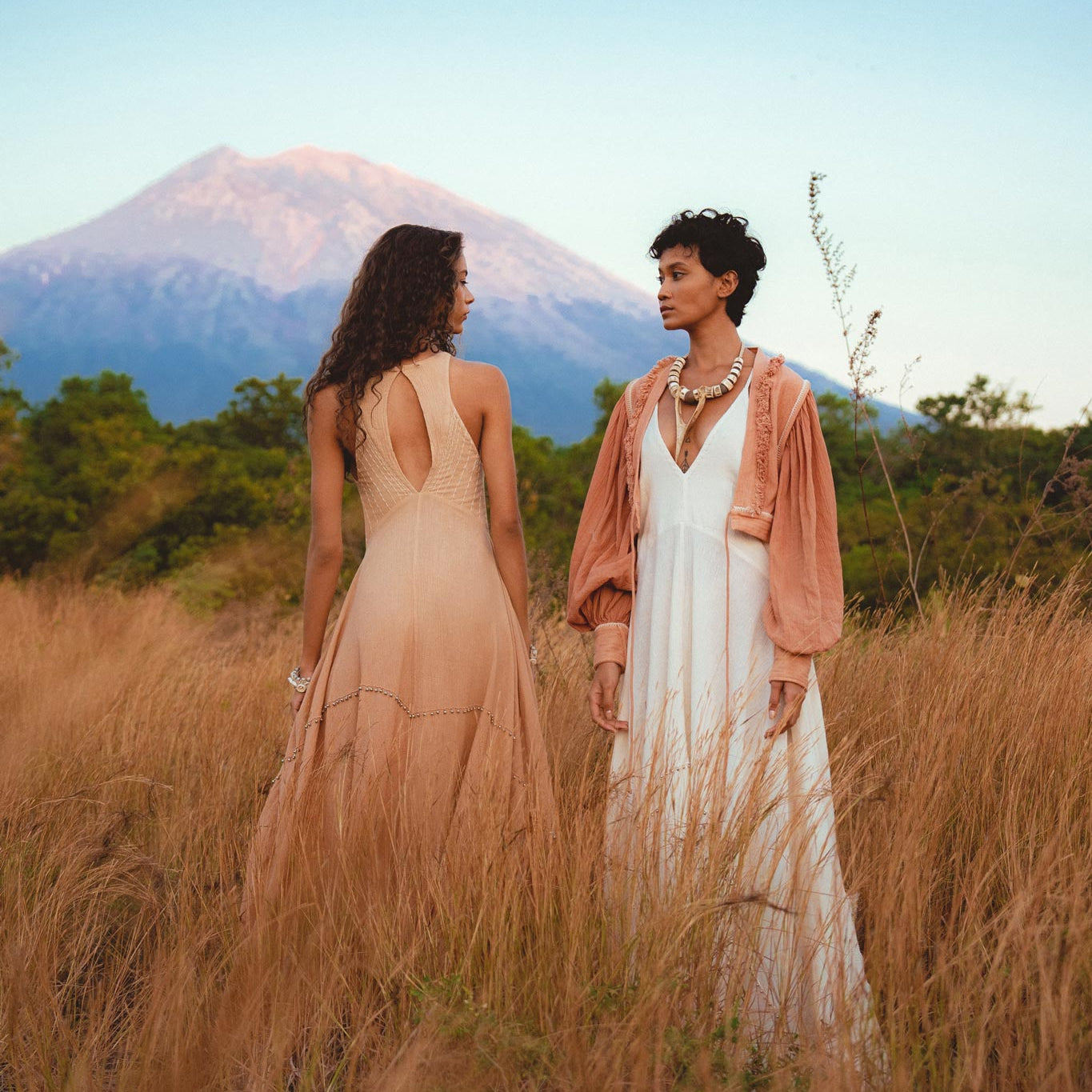 Boho Maxi Dress for Women - Long Beige Bohemian Style - AYA Sacred Wear Boho Maxi Dress for Women - Long Beige Bohemian Style - AYA Sacred Wear