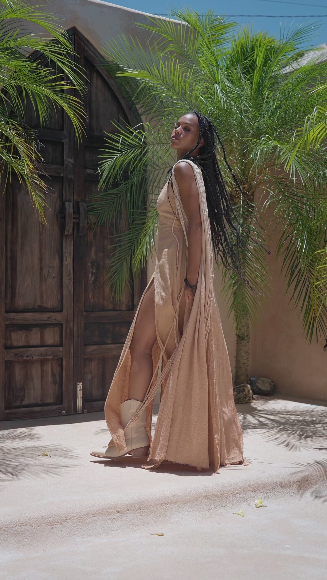 Show off your fashionable side with Aya Sacred Wear's Powder Pink Cover Up.