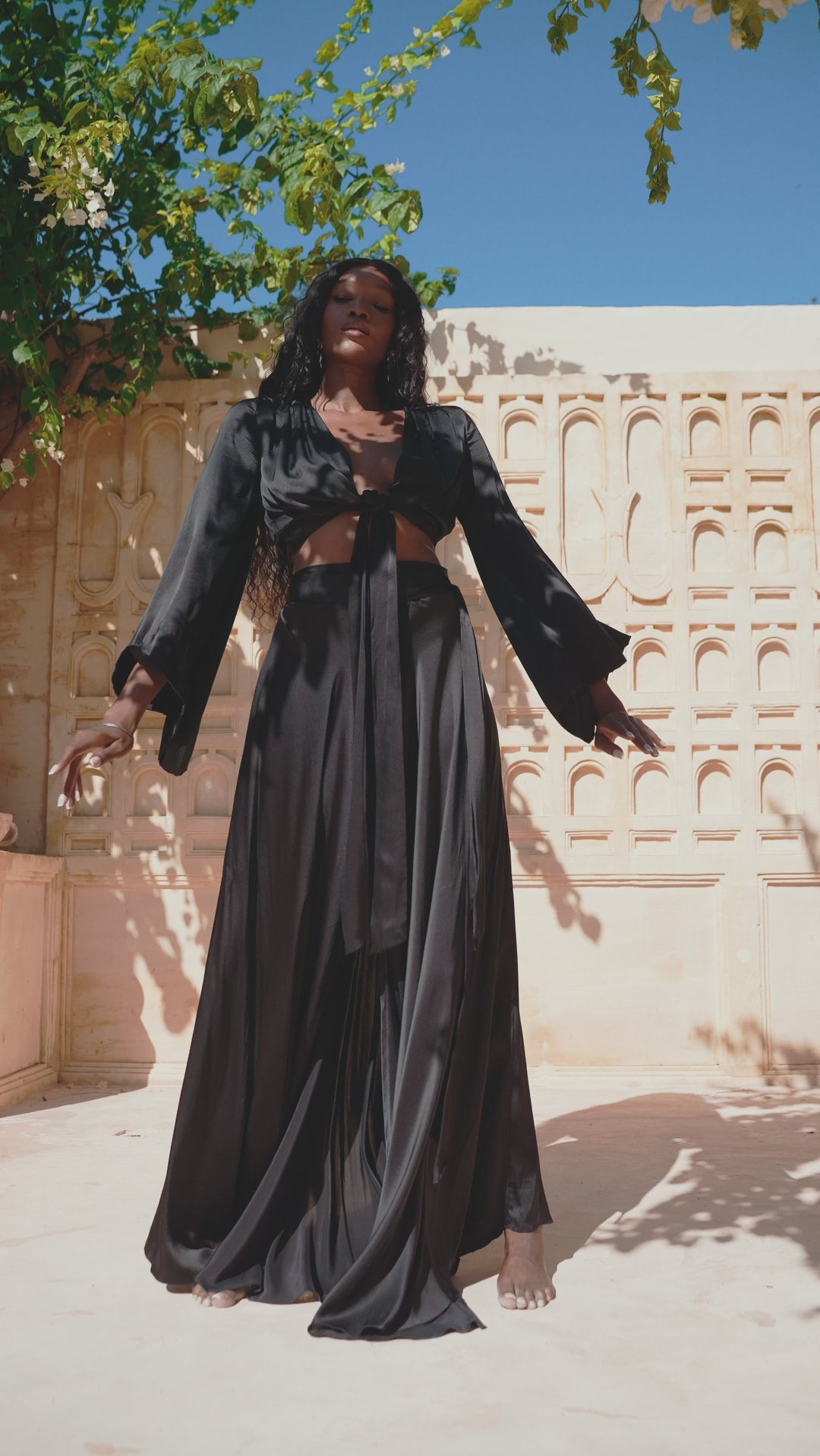 Get the Look: Aya Sacred Wear's Black Maxi Skirt - Stylish, Bold, and Unique