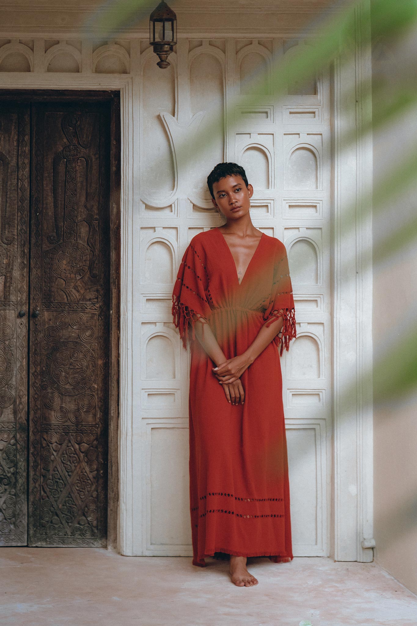 Red Boho Dress • Boho Dress for Women • Red Maxi Bridesmaid Dress - AYA Sacred Wear