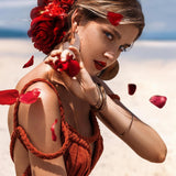 Red Greek Goddess Prom Boho Dress - AYA Sacred Wear