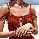 Red Greek Goddess Prom Boho Dress - AYA Sacred Wear