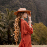 Red Kannika Shirt Dress • Adjustable Kaftan Dress • Multiway Button Down Dress - AYA Sacred Wear