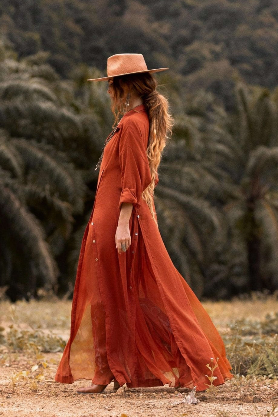 Red Kannika Shirt Dress • Adjustable Kaftan Dress • Multiway Button Down Dress - AYA Sacred Wear