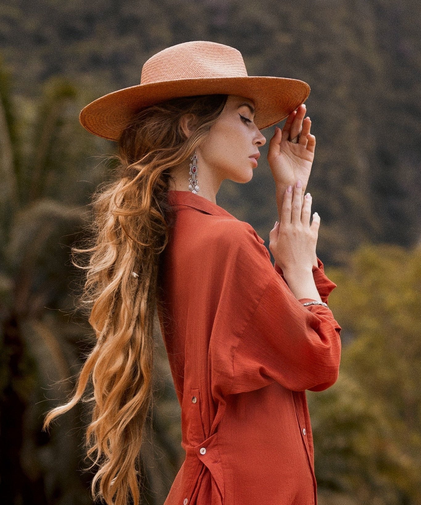 Red Kannika Shirt Dress • Adjustable Kaftan Dress • Multiway Button Down Dress - AYA Sacred Wear