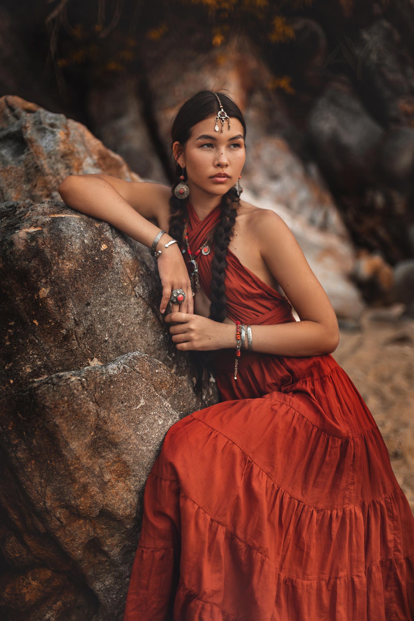 Red Multiway Dress • Beach Adjustable Dress • Boho Sleeveless Dress - AYA Sacred Wear