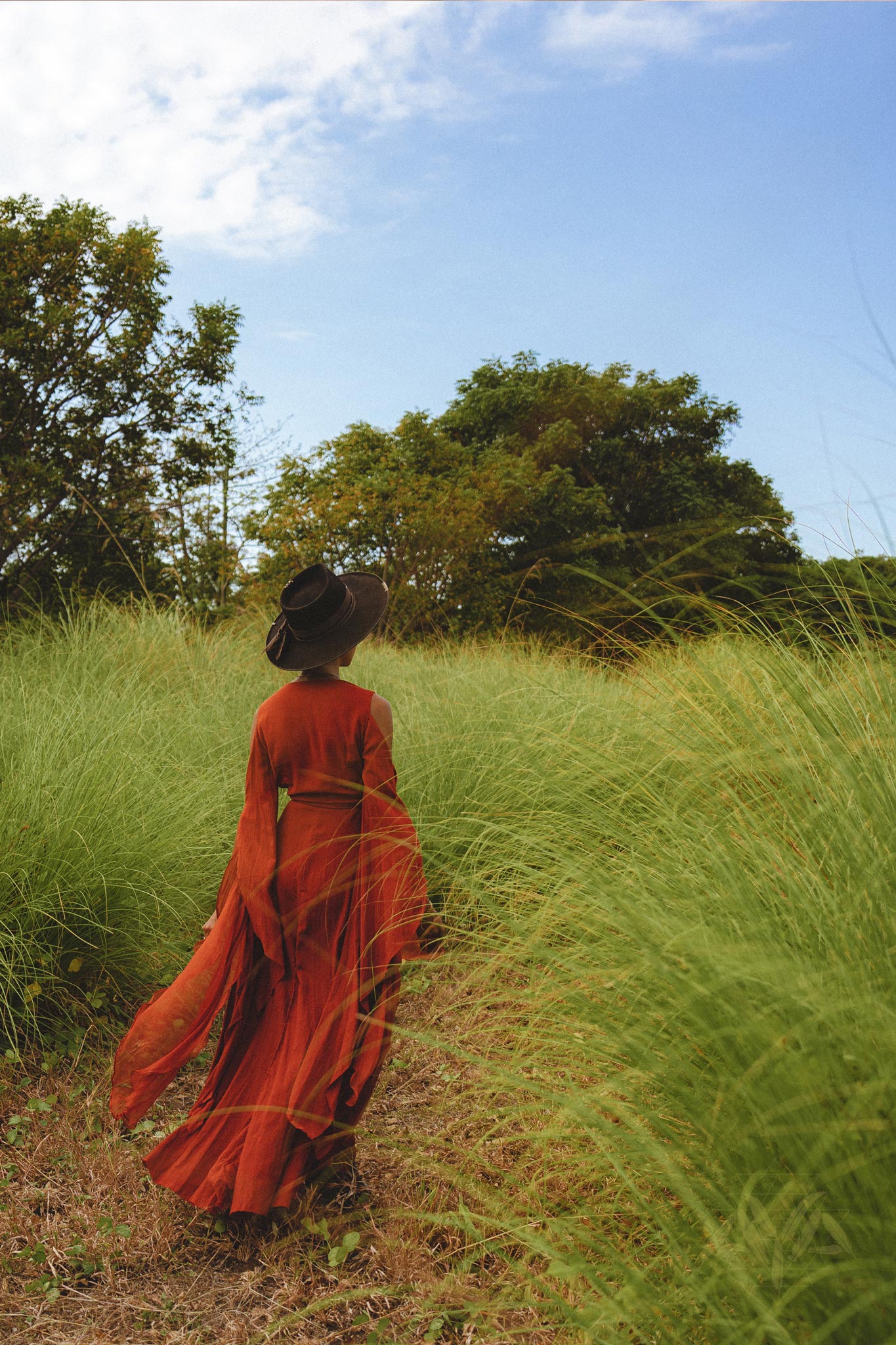 Red Rose Makosh Goddess Dress • Boho Fairy Wings Dress • Light Cotton Formal Dress - AYA Sacred Wear