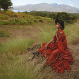 Red Rose Makosh Goddess Dress • Boho Fairy Wings Dress • Light Cotton Formal Dress - AYA Sacred Wear