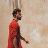 Red Tribal Kimono Robe for Men - AYA Sacred Wear