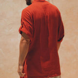 Red Tribal Kimono Robe for Men - AYA Sacred Wear