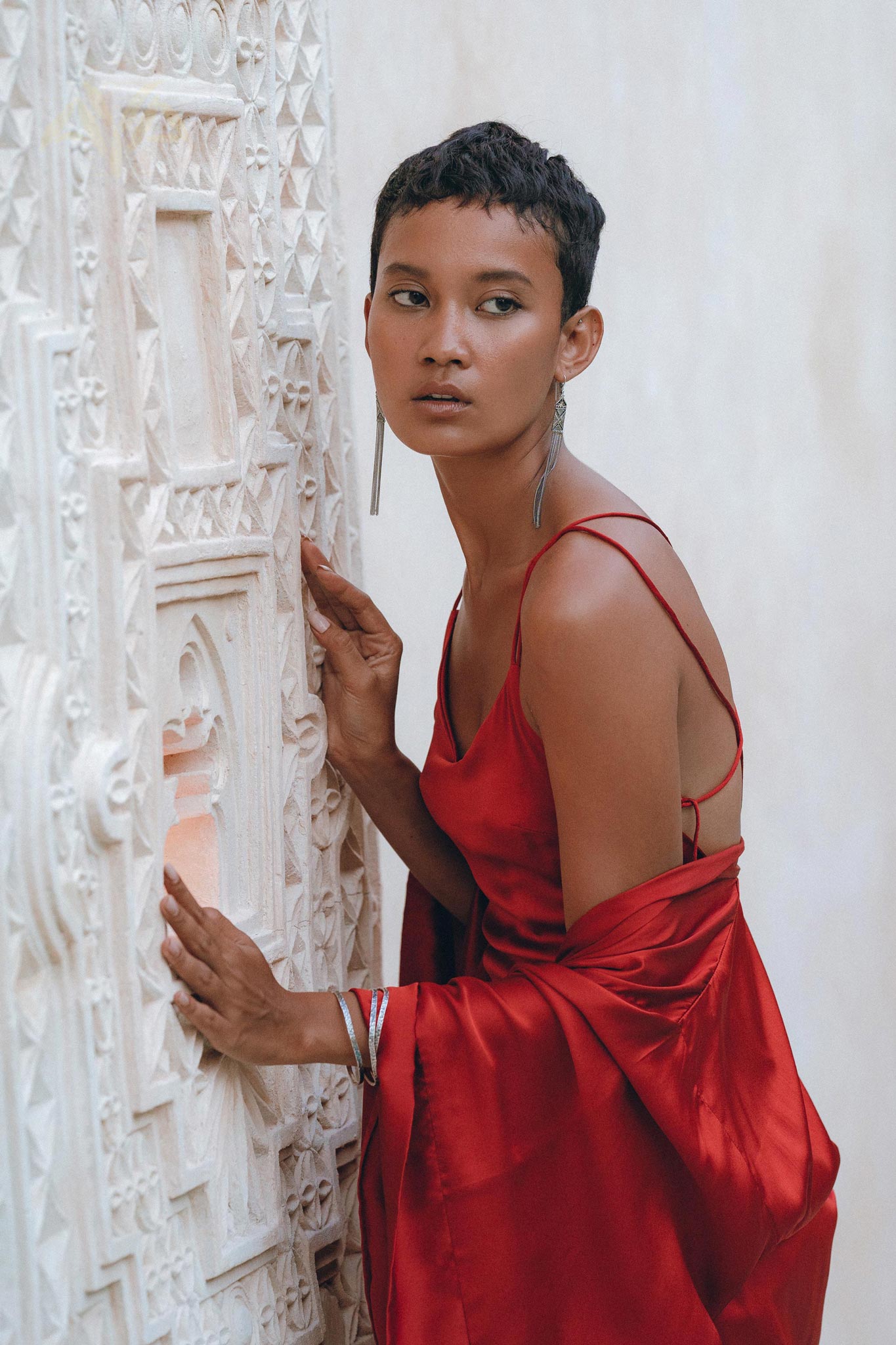 Wine Red Silk Boho Kimono Cover, Wide Sleeve Bohemian Kaftan Cardigan - AYA Sacred Wear