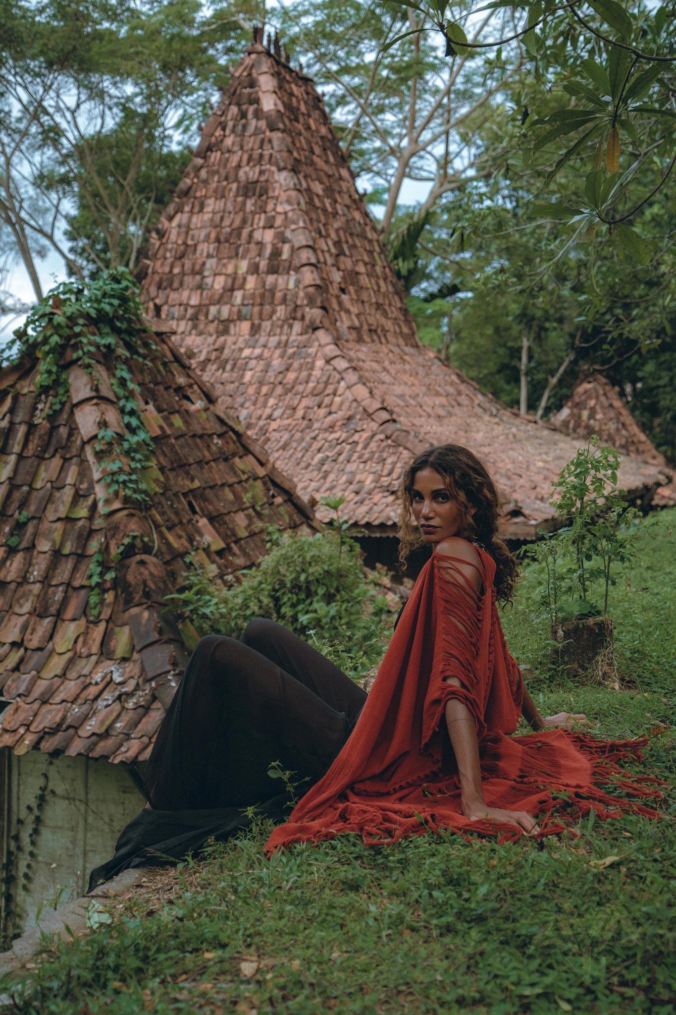 Organic Cotton Poncho, Tribal Kimono Cover Up, Boho Cardigan Women - AYA Sacred Wear