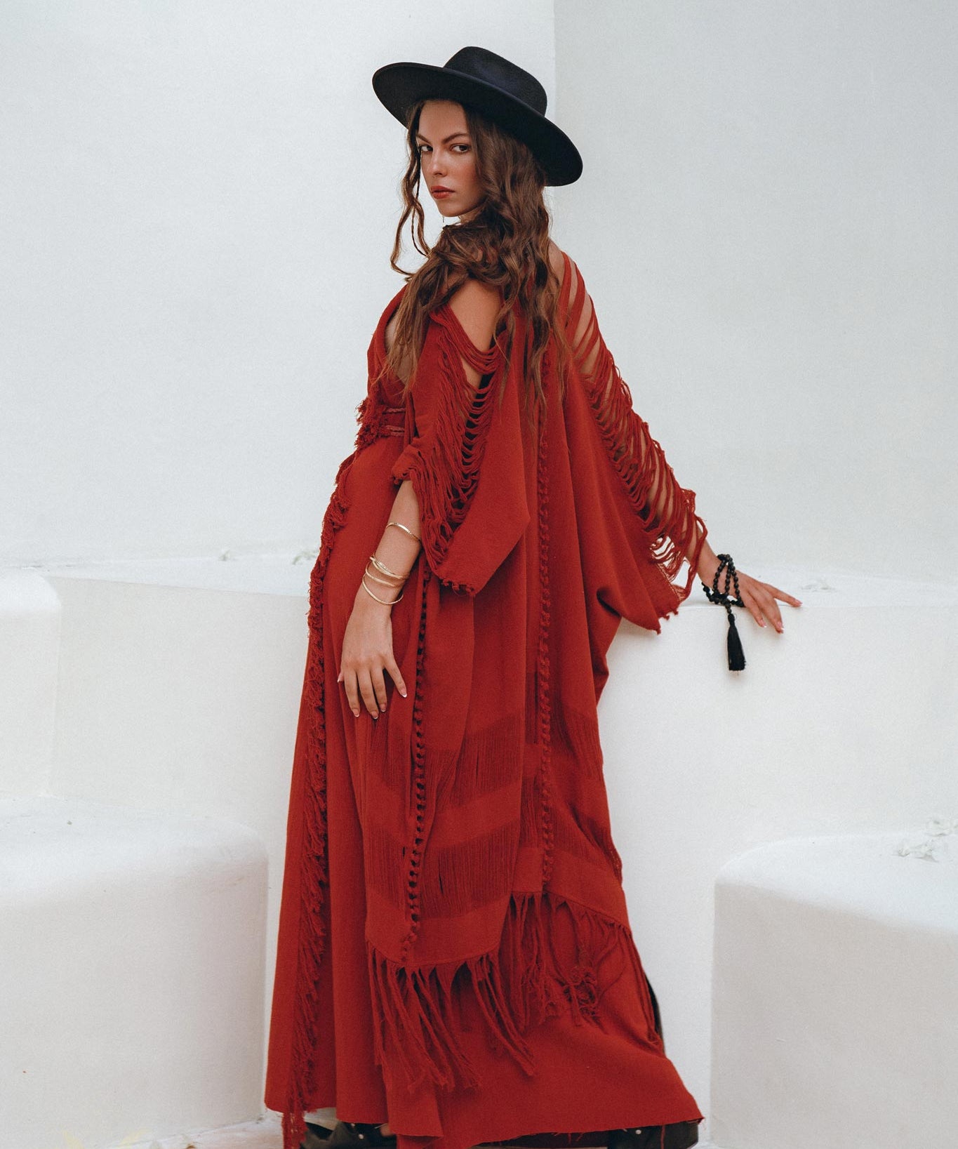 Organic Cotton Poncho, Tribal Kimono Cover Up, Boho Cardigan Women - AYA Sacred Wear