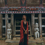 Organic Cotton Poncho, Tribal Kimono Cover Up, Boho Cardigan Women - AYA Sacred Wear