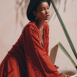 Boho Top, Bohemian Wrap, Organic Top Women, Wide Sleeve Wrap Top - AYA Sacred Wear