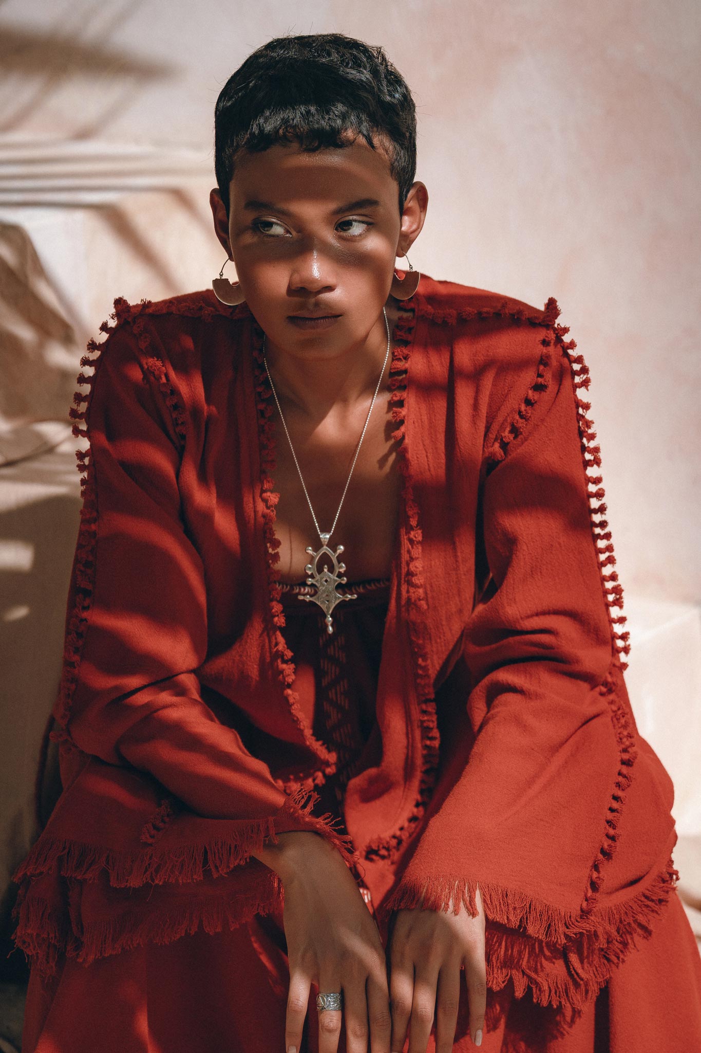 Boho Top, Bohemian Wrap, Organic Top Women, Wide Sleeve Wrap Top - AYA Sacred Wear