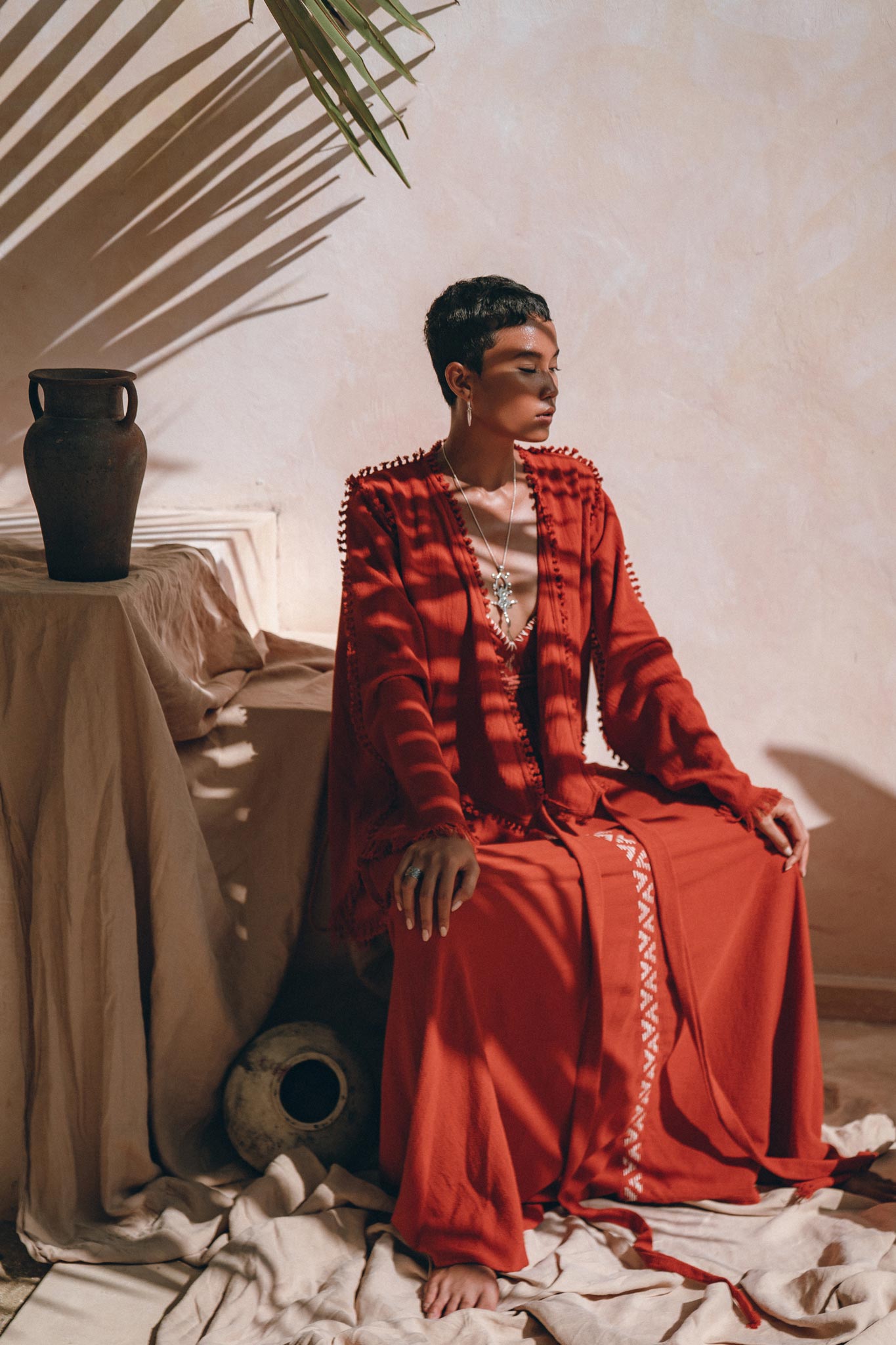 Boho Top, Bohemian Wrap, Organic Top Women, Wide Sleeve Wrap Top - AYA Sacred Wear