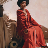 Boho Top, Bohemian Wrap, Organic Top Women, Wide Sleeve Wrap Top - AYA Sacred Wear