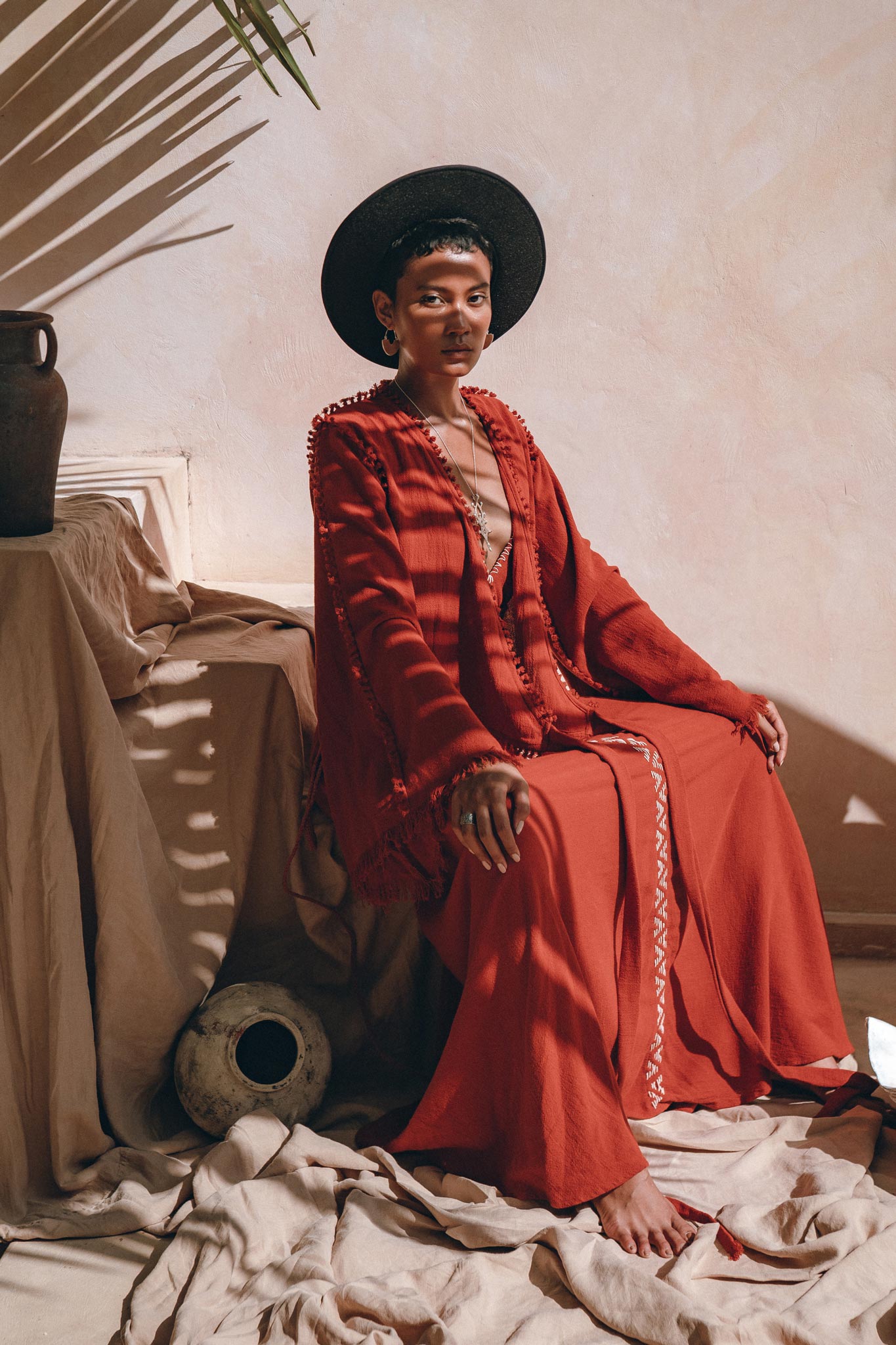 Boho Top, Bohemian Wrap, Organic Top Women, Wide Sleeve Wrap Top - AYA Sacred Wear