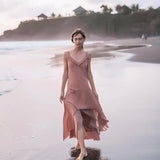 Rose Bridesmaid Dress • Midi Pink Casual Dress - AYA Sacred Wear
