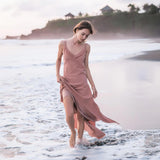 Rose Bridesmaid Dress • Midi Pink Casual Dress - AYA Sacred Wear
