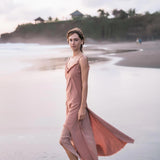Rose Bridesmaid Dress • Midi Pink Casual Dress - AYA Sacred Wear