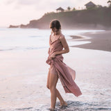 Rose Bridesmaid Dress • Midi Pink Casual Dress - AYA Sacred Wear