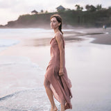 Rose Bridesmaid Dress • Midi Pink Casual Dress - AYA Sacred Wear
