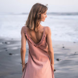 Rose Bridesmaid Dress • Midi Pink Casual Dress - AYA Sacred Wear