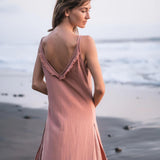 Rose Bridesmaid Dress • Midi Pink Casual Dress - AYA Sacred Wear