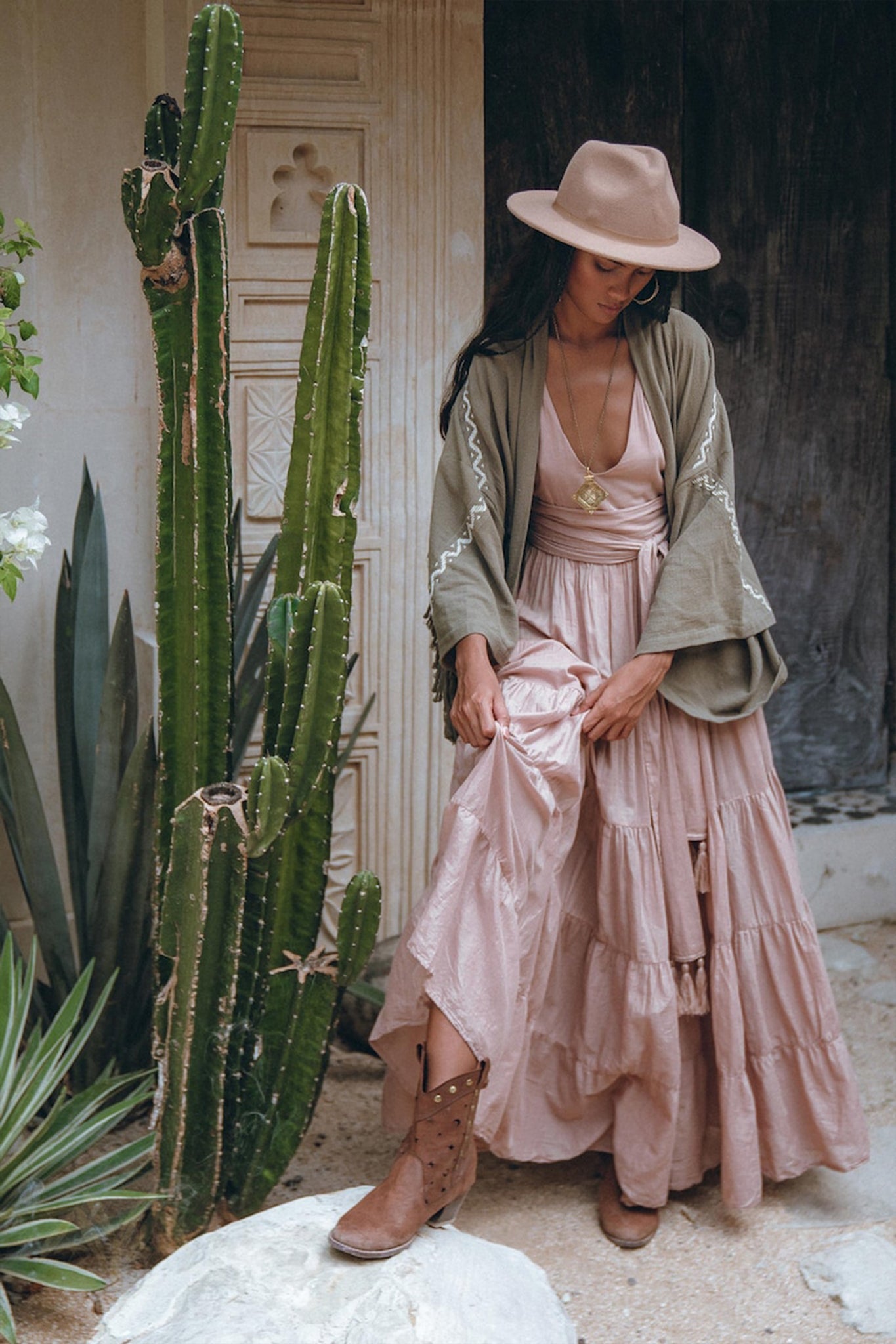 Sage Colour Organic Cotton Poncho Cape • Bohemian Cardigan Women - AYA Sacred Wear