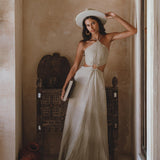 Sage Freyja Dress • Green Goddess Dress • Bridesmaid Ring Dress • Bohemian Sexy Dress - AYA Sacred Wear