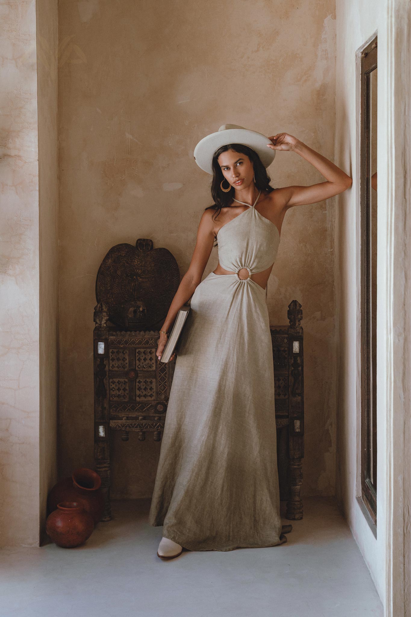 Sage Freyja Dress • Green Goddess Dress • Bridesmaid Ring Dress • Bohemian Sexy Dress - AYA Sacred Wear