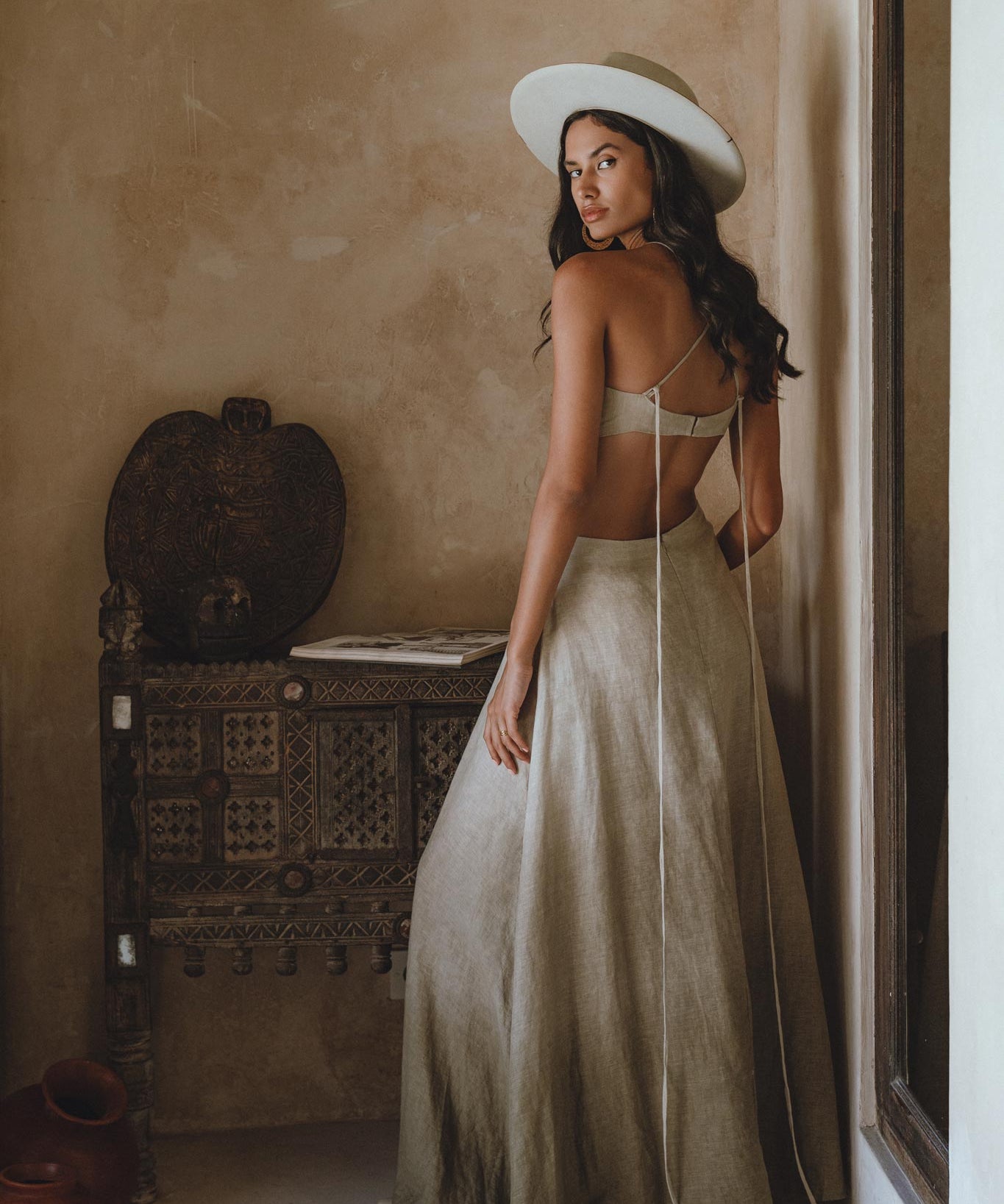 Sage Freyja Dress • Green Goddess Dress • Bridesmaid Ring Dress • Bohemian Sexy Dress - AYA Sacred Wear