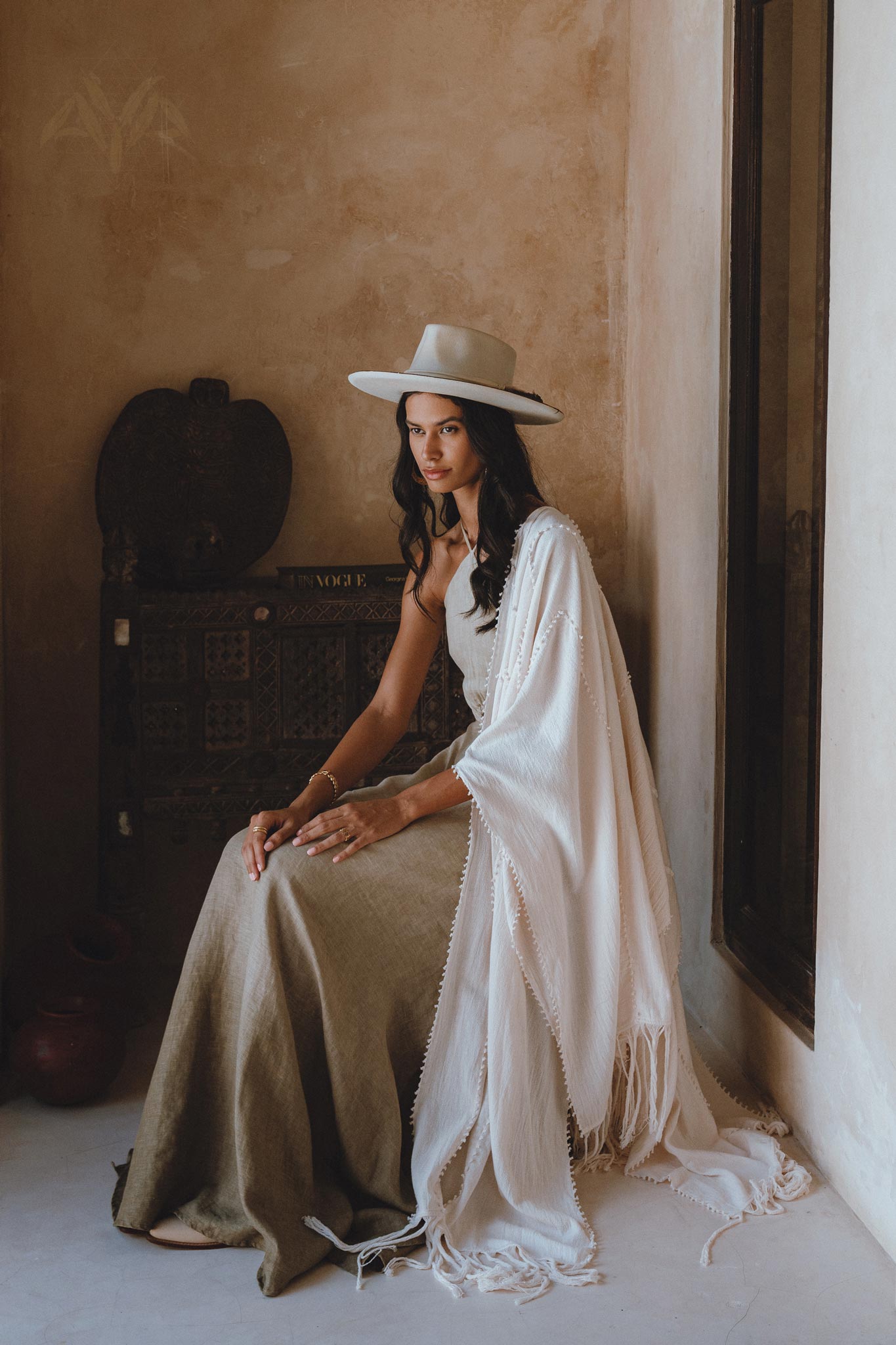 Sage Freyja Dress • Green Goddess Dress • Bridesmaid Ring Dress • Bohemian Sexy Dress - AYA Sacred Wear