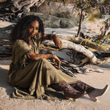 Sage Green Boho Dress • Plus Size Dress for Women • Kaftan Maxi Dress - AYA Sacred Wear