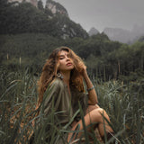 Sage Green Hand Knotted Jumpsuit • Mini Organic Jumpsuit • Romper Dress - AYA Sacred Wear