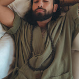 Sage Green Tribal Kimono Robe for Men - AYA Sacred Wear
